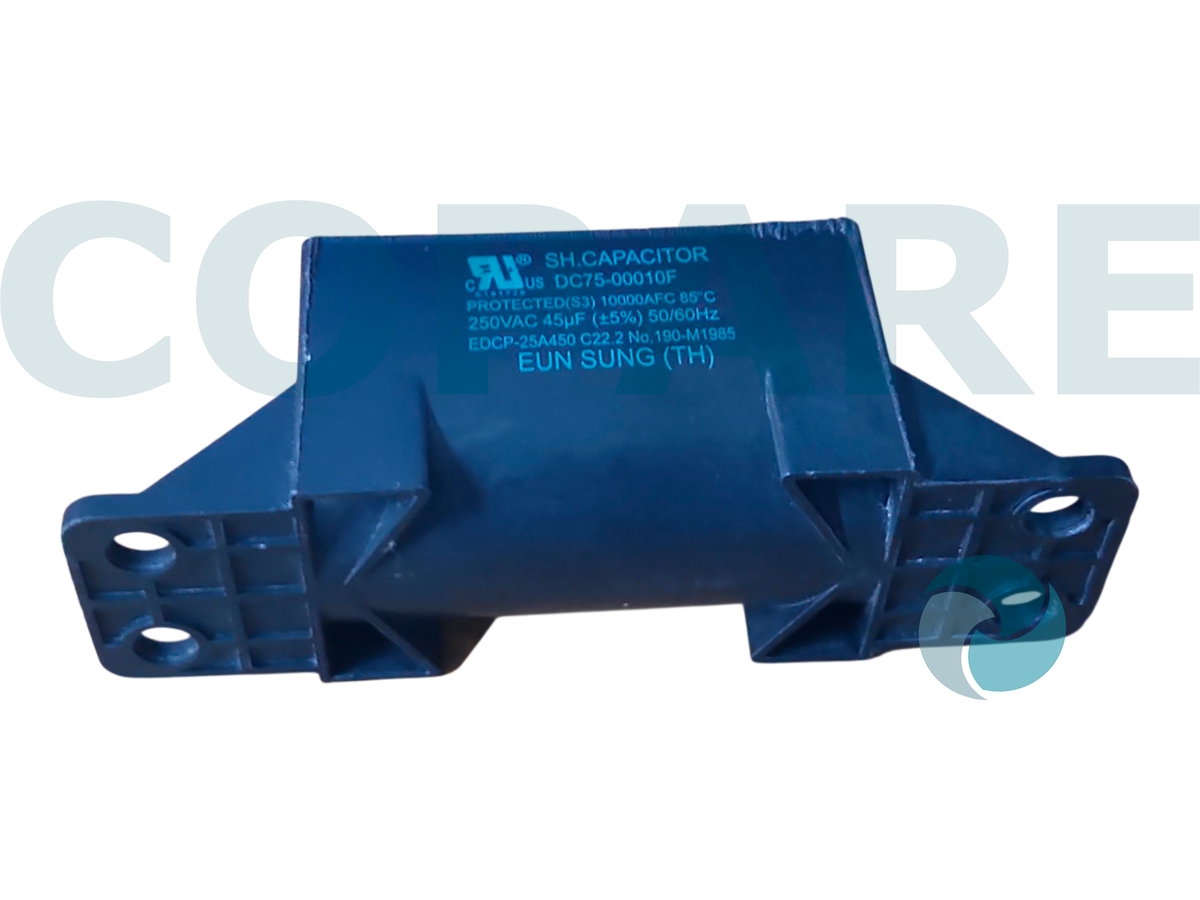 CAPACITOR 45 MFD 250 DAEWOO ORIGINAL CON BASE SAIM