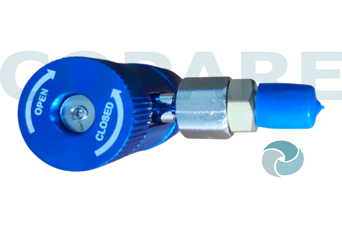 ADAPTADOR RAPIDO ANGULADO R1234YF AZUL BAJA CPAUAN005