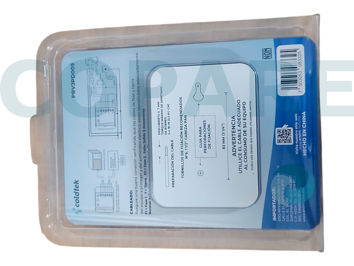 PROTECTOR DE VOLTAJE 220V 30A CORTA CORRIENTE PRVJPD005