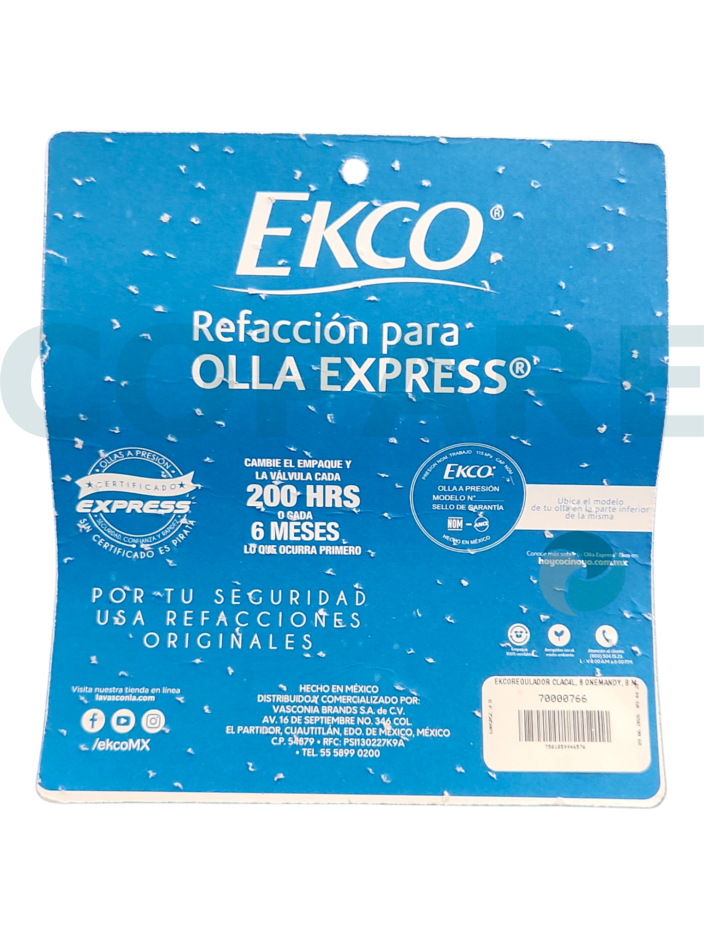 INDICADOR OLLA CLAS EKCO 4,6 LITROS ONE MANDY