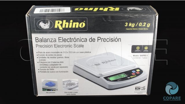 BASCULA DE PRECISION 3 KG BAPRE-3 RHINO