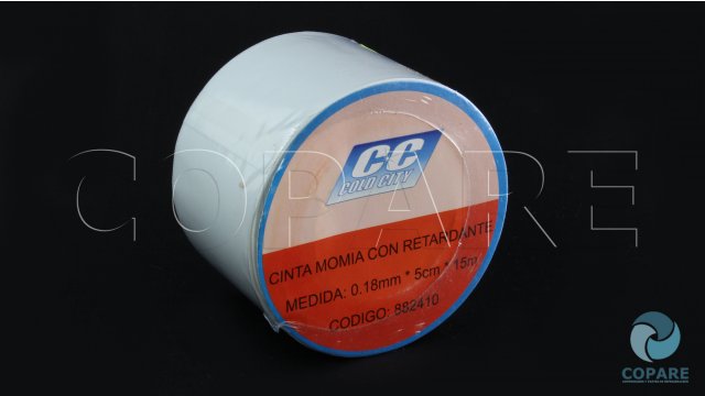 CINTA PVC IGNIRETARDANTE PARA AIRE ACONDICIONADO .18MM 15MTS