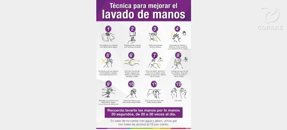 Técnica para mejorar el lavado de manos.