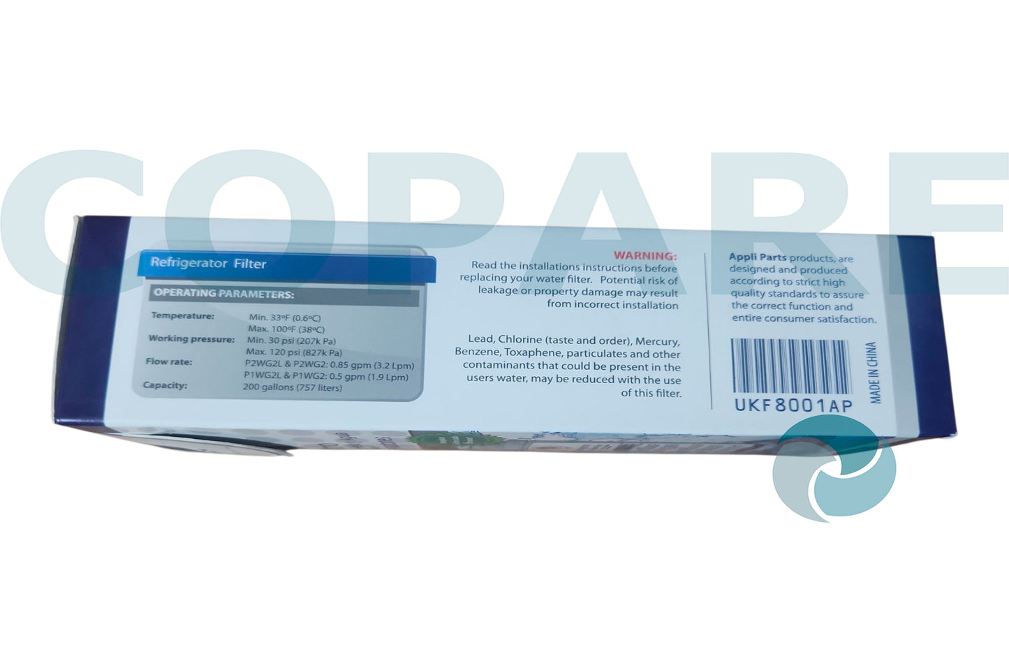 FILTRO DE AGUA VARIOS MOD UKF8001AP/UKF8001AXXAP