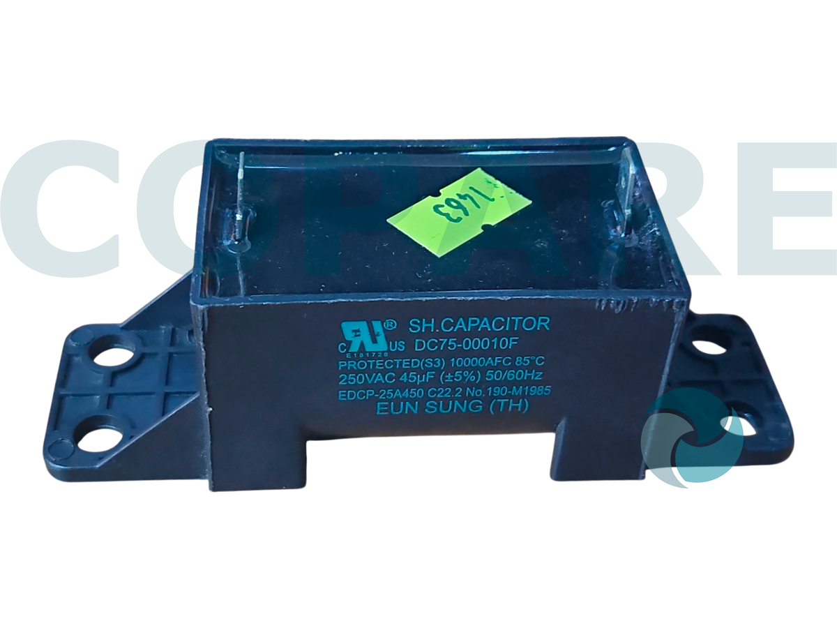 CAPACITOR 45 MFD 250 DAEWOO ORIGINAL CON BASE SAIM