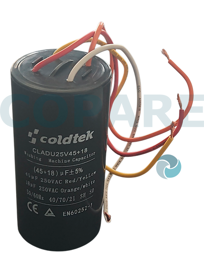 CAPACITOR 45MFD + 18 250V CLADU25V45+18