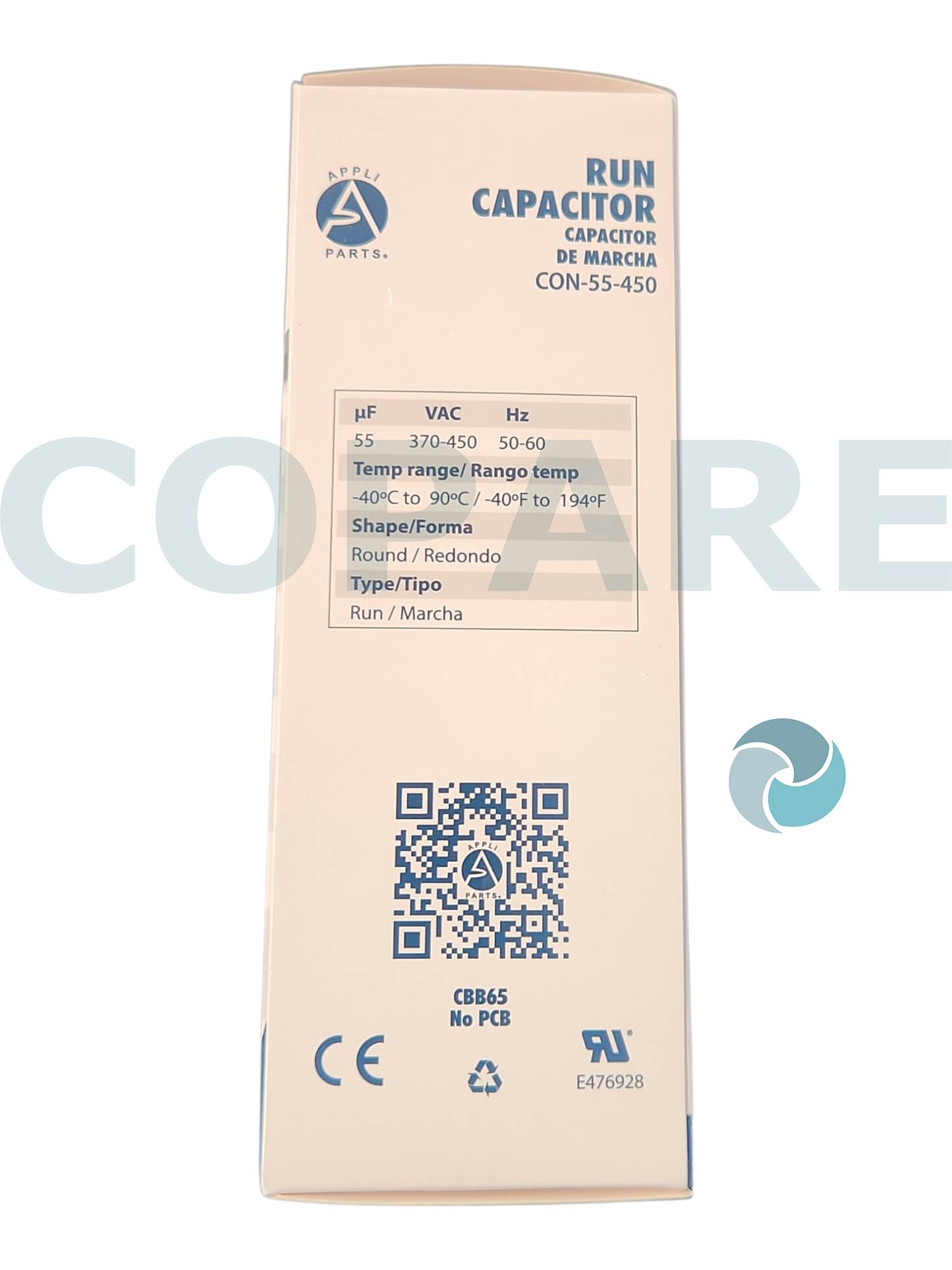 CAPACITOR 55 A 450 VOLT METAL