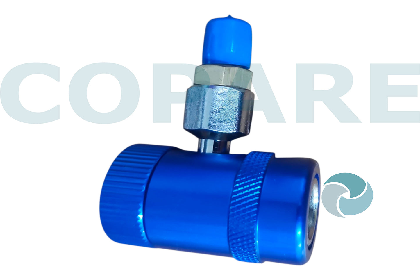 ADAPTADOR RAPIDO ANGULADO R1234YF AZUL BAJA CPAUAN005