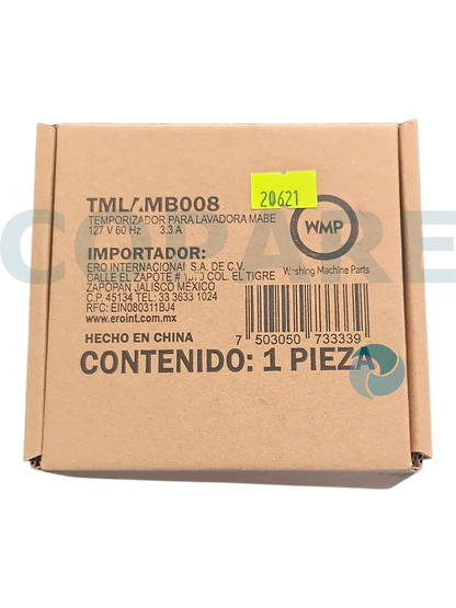RELOJ Y TARJETA LAVADORA MABE OMEGA TIPO ORIGINAL TMLAMB008