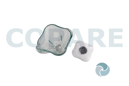 VASO OSTER CUBE COMPLETO CRISTAL CON TAPA 4918011805
