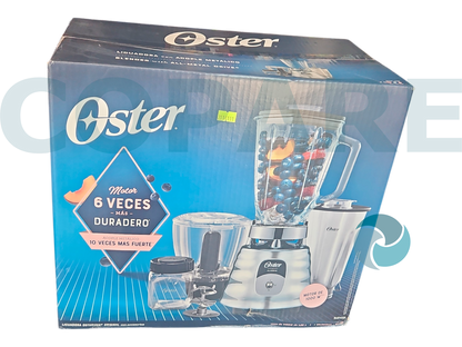 LICUADORA CLASICA OSTER CON INTERRUPTOR DE PALANCA Y ACCESORIOS (ACABADO CROMO)
