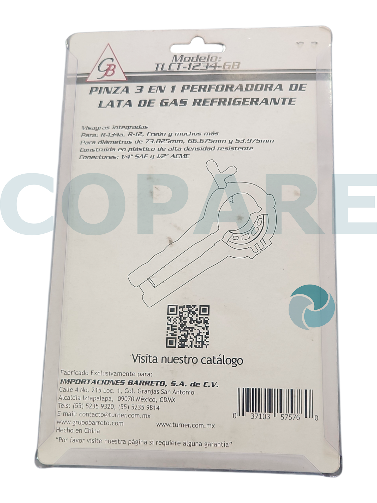 PINZA PERFORADORA DE LATA DE GAS GB TLCT-1234GB