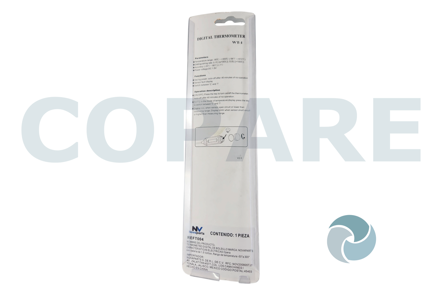 TERMOMETRO DIGITAL BOLSILLO -50C A 300C G2202-4772/REFT004