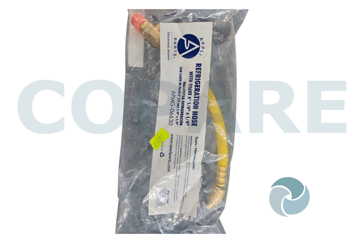 MANGUERA REFRIGERADOR CON LLAVE DE PASO 1/4X1/4 APMG-06630