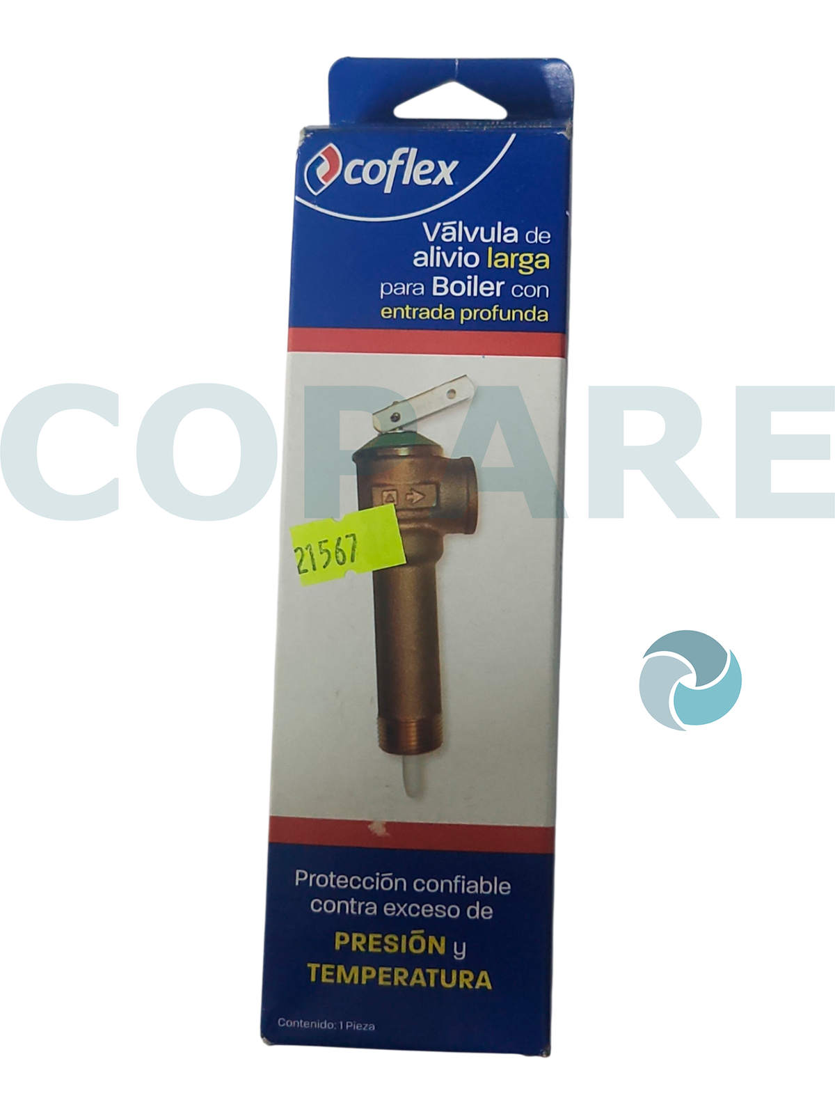 VALVULA DE ALIVIO 3/4" PARA BOILER CON ENTRADA PROFUNDA IP-802C