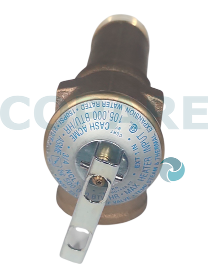 VALVULA DE ALIVIO 3/4" PARA BOILER CON ENTRADA PROFUNDA IP-802C
