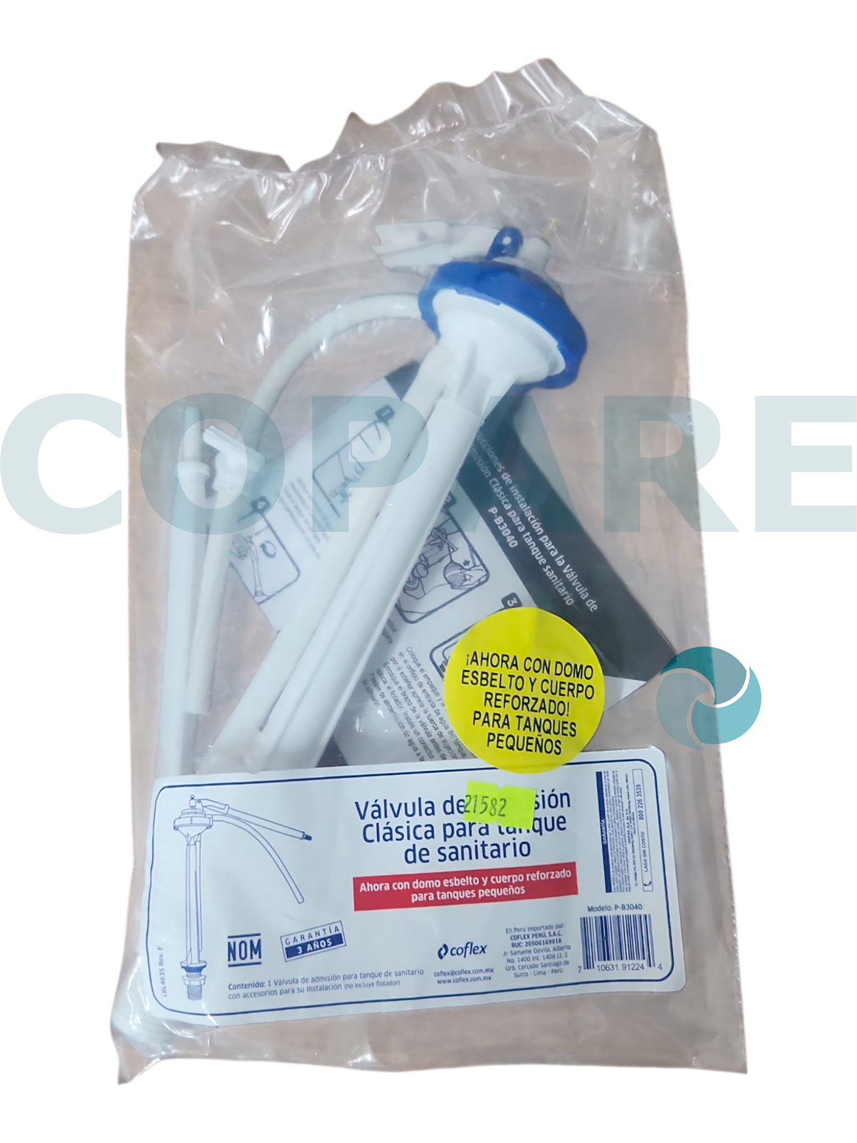 VALVULA DE ADMINSION TRADICIONAL COFLEX P-B3040