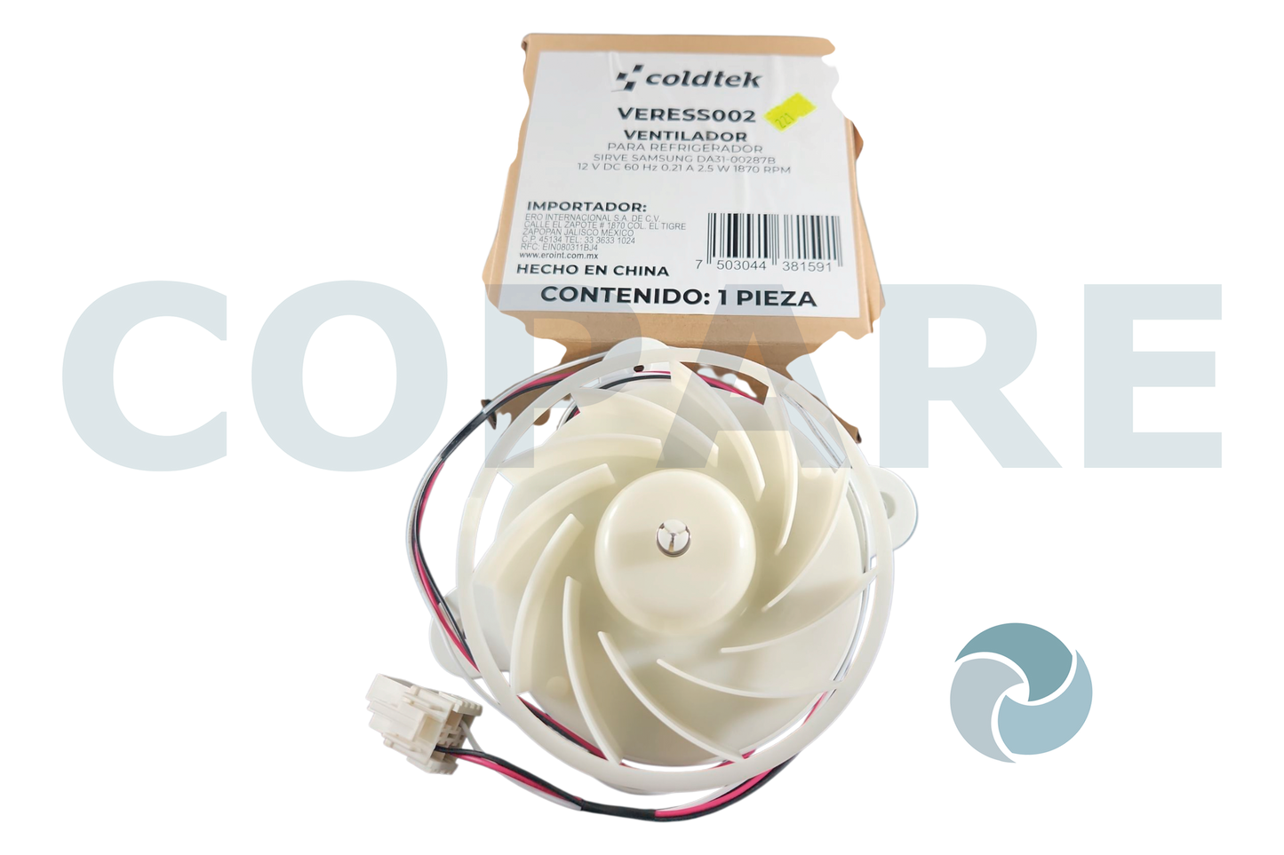 MOTOR DIFUSOR SIRVE SAMSUNG DA31-00287B DC 12V VERESS002