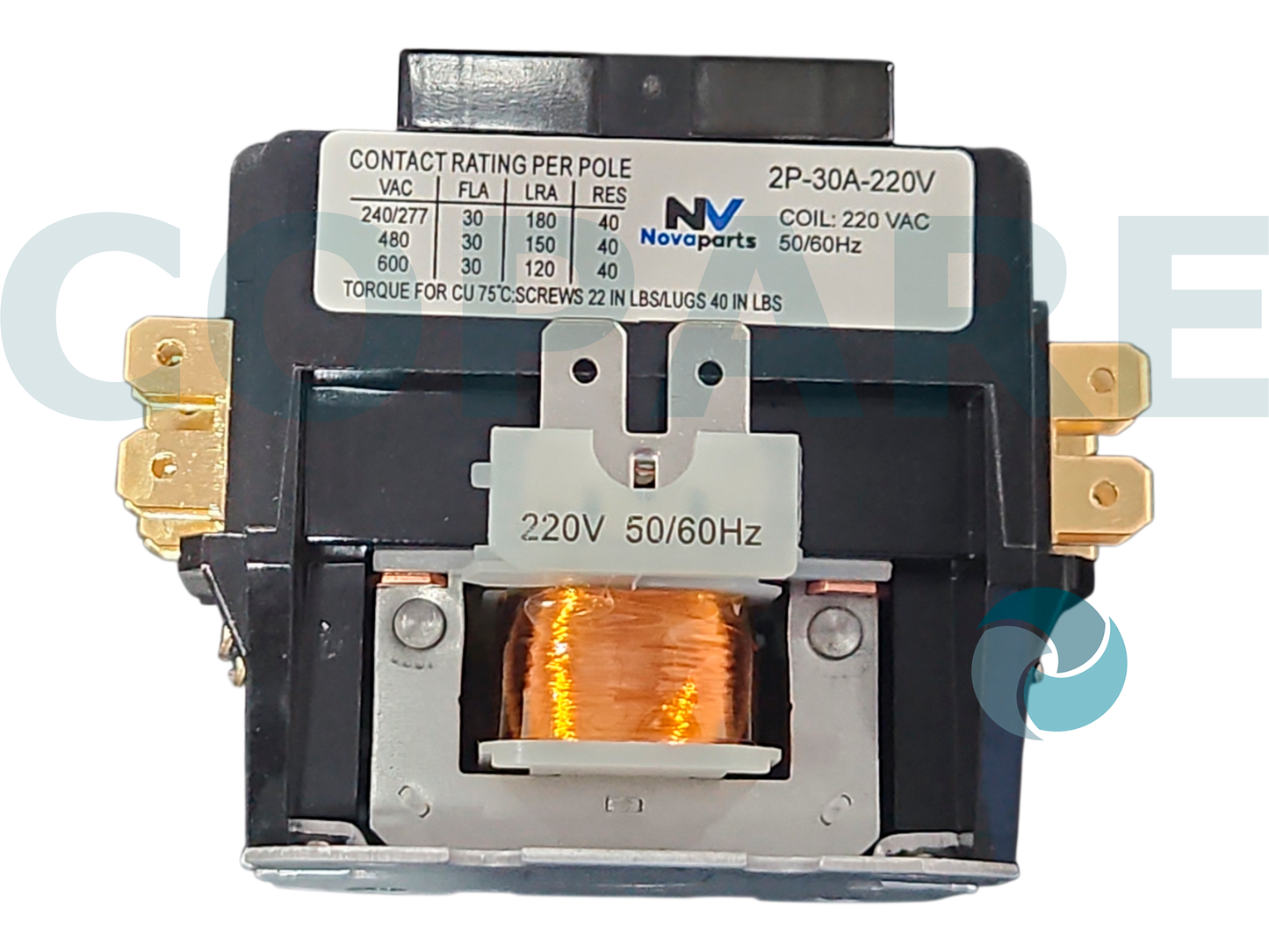 CONTACTOR 2 POLOS 30 AMP 240 VOLTS REFCO2P02