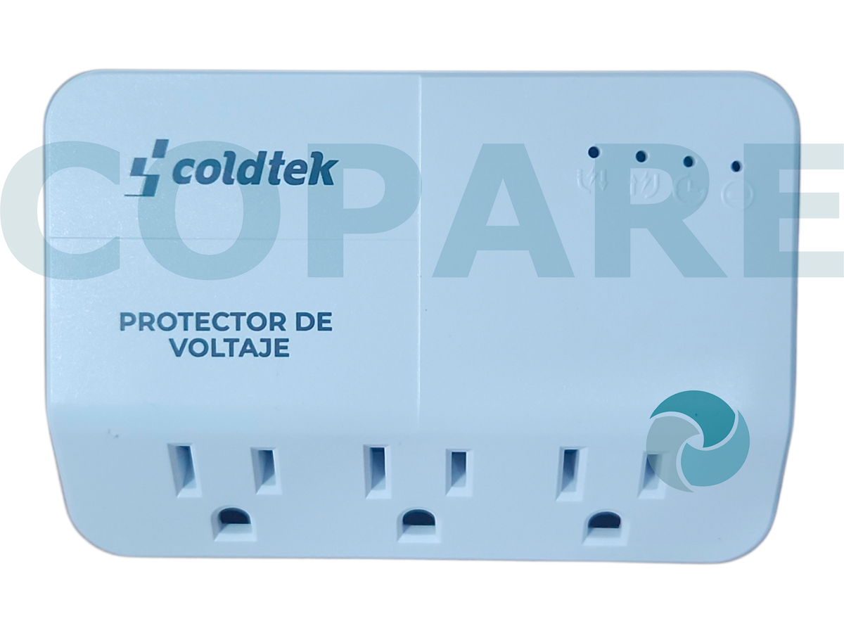 PROTECTOR DE VOLTAJE 3 ENCHUFES COLDTEK PRVJPD001