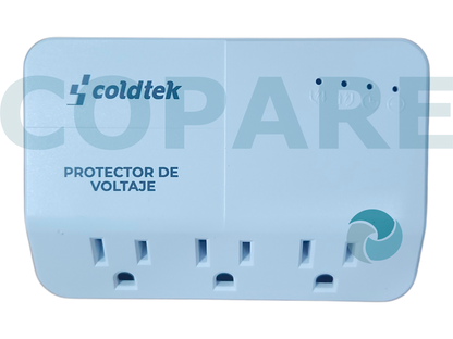 PROTECTOR DE VOLTAJE 3 ENCHUFES COLDTEK PRVJPD001