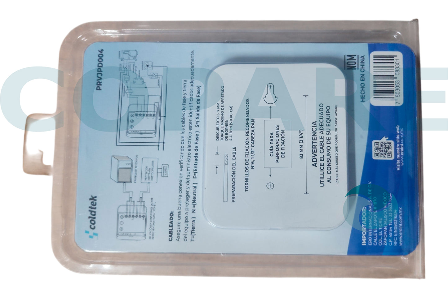 PROTECTOR DE VOLTAJE 120V 30A CORTA CORRIENTE PRVJPD004