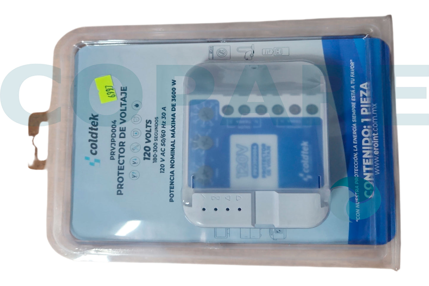 PROTECTOR DE VOLTAJE 120V 30A CORTA CORRIENTE PRVJPD004