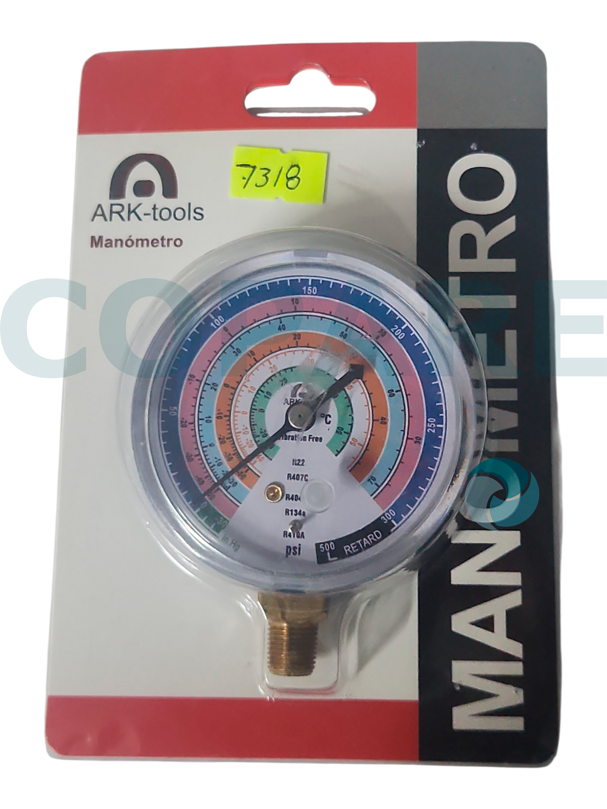 MANOMETRO 2.5 PULGADAS BAJA R410/134/22/404/407 AR-G500SV