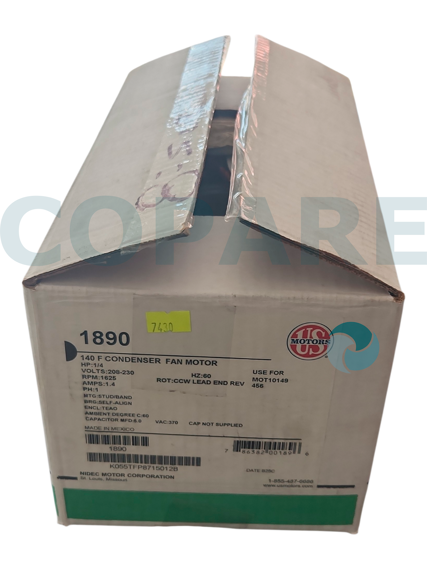 MOTOR CONDENSADORA 1/4 HP RPM1625 G1890