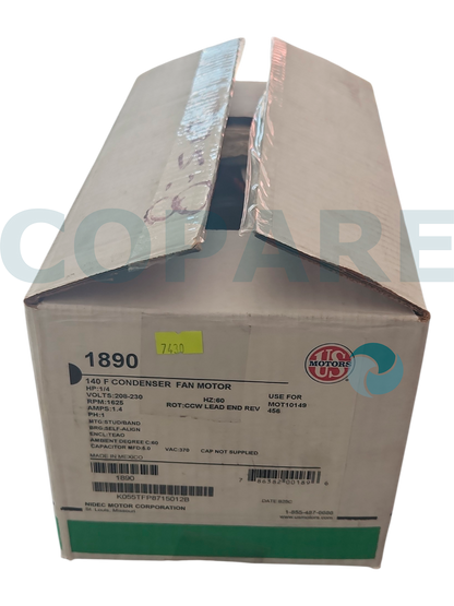 MOTOR CONDENSADORA 1/4 HP RPM1625 G1890