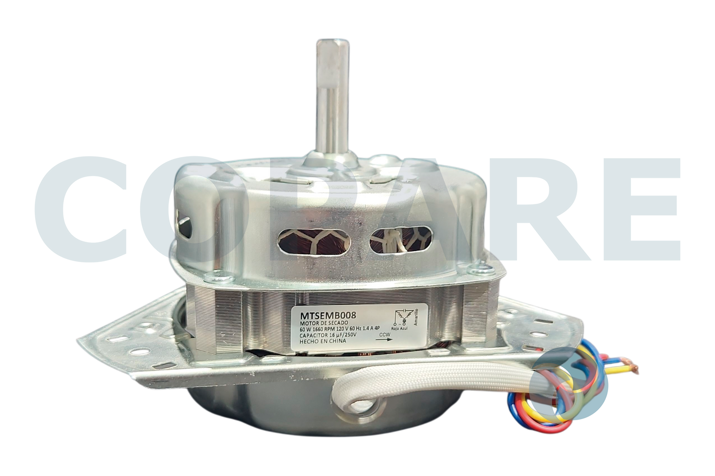 MOTOR SECADO MABE 60W 16MFD/250V FLECHA 12MM MTSEMB008