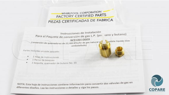 ESPREA PARA GAS WHIRLPOOL 49572 W910010009