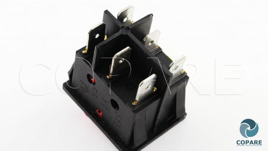 INTERRUPTOR F02 6 TERMINALES 2P 2T KCD 2X2