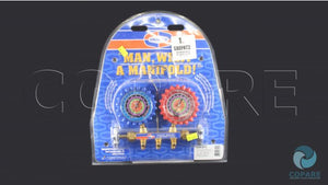 MANIFOLD DE 4 VIAS CON MIRILLA R134 R404 R410 R507 GB HALA-36P