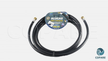 MANGUERA GAS NEGRA ARMADA 3 MTS