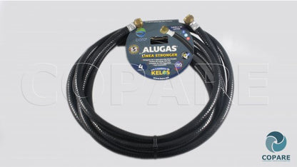 MANGUERA GAS NEGRA ARMADA 4 MTS