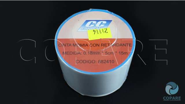 CINTA PVC IGNIRETARDANTE PARA AIRE ACONDICIONADO .18MM 15MTS