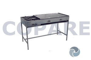 PARRILLA TUB. 2 QUEM. C/PLAN 140X60
