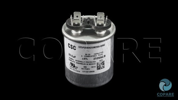 CAPACITOR 20 MFD 250 V. 15-0680-7
