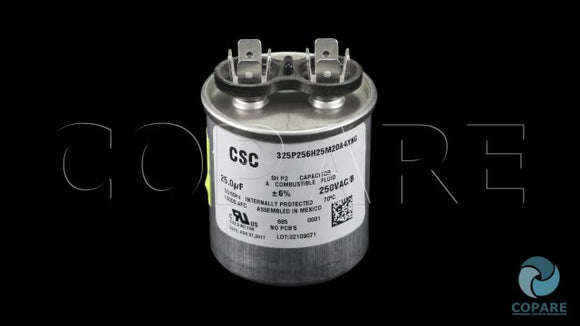 CAPACITOR 25 MFD 250 V.