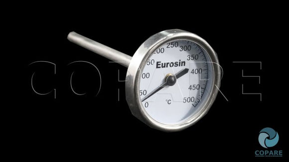 TERMOMETRO PARA CALOR 0 A 500 CON 2 PULGADAS DE  CARATULA  X 4 PULGADAS DE VASTAGO