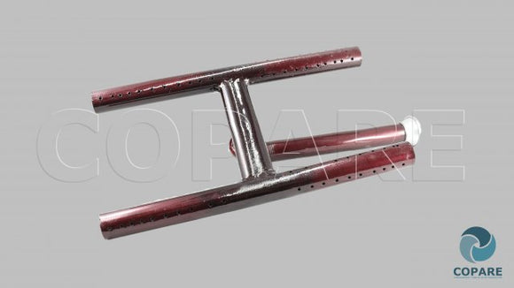 QUEMADOR TIPO H 30 CM CON CODO XGAS066