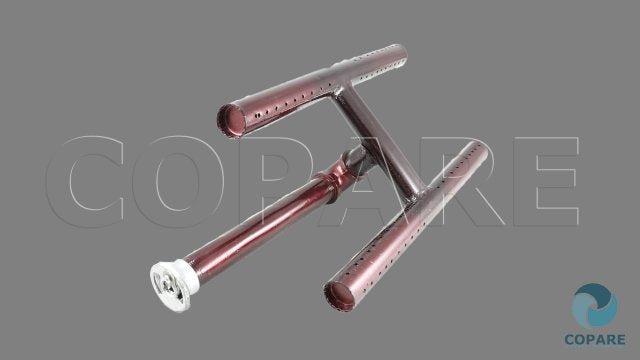 QUEMADOR TIPO H 30 CM CON CODO XGAS066