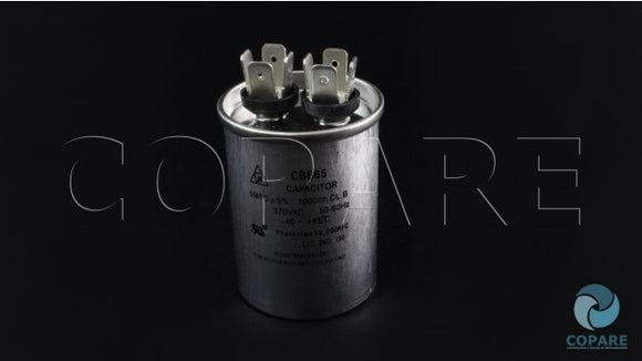CAPACITOR 5 MFD 370 V. CILINDRICO METAL REFCA37005