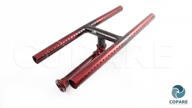 QUEMADOR TIPO H 40 CM CCON CODO XGAS067